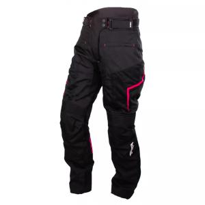Dámske nohavice na motocykel RSA Bolt čierno-bielo-ružové - II. jakost